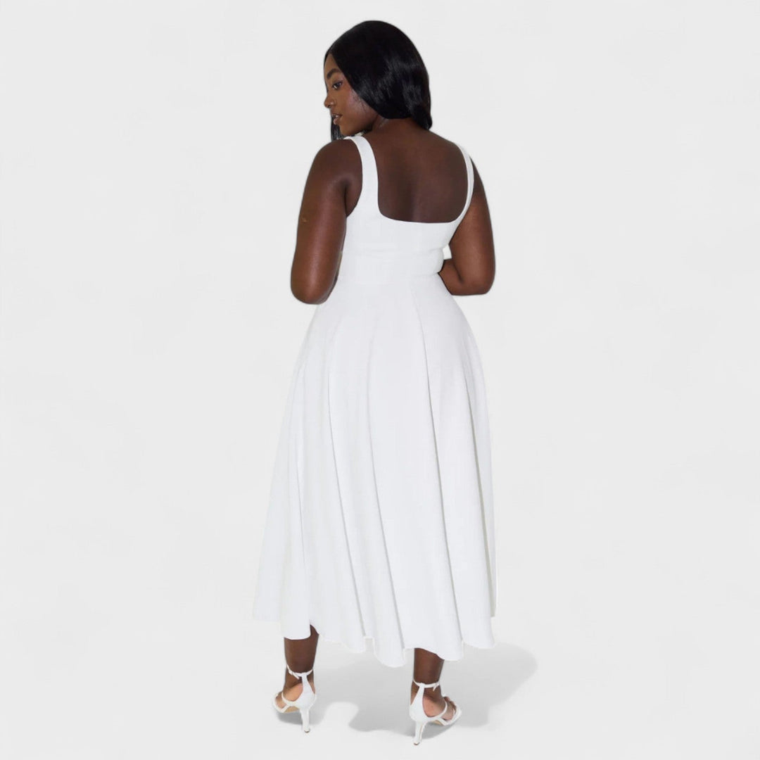 Maribel - Vestido Midi decote quadrado