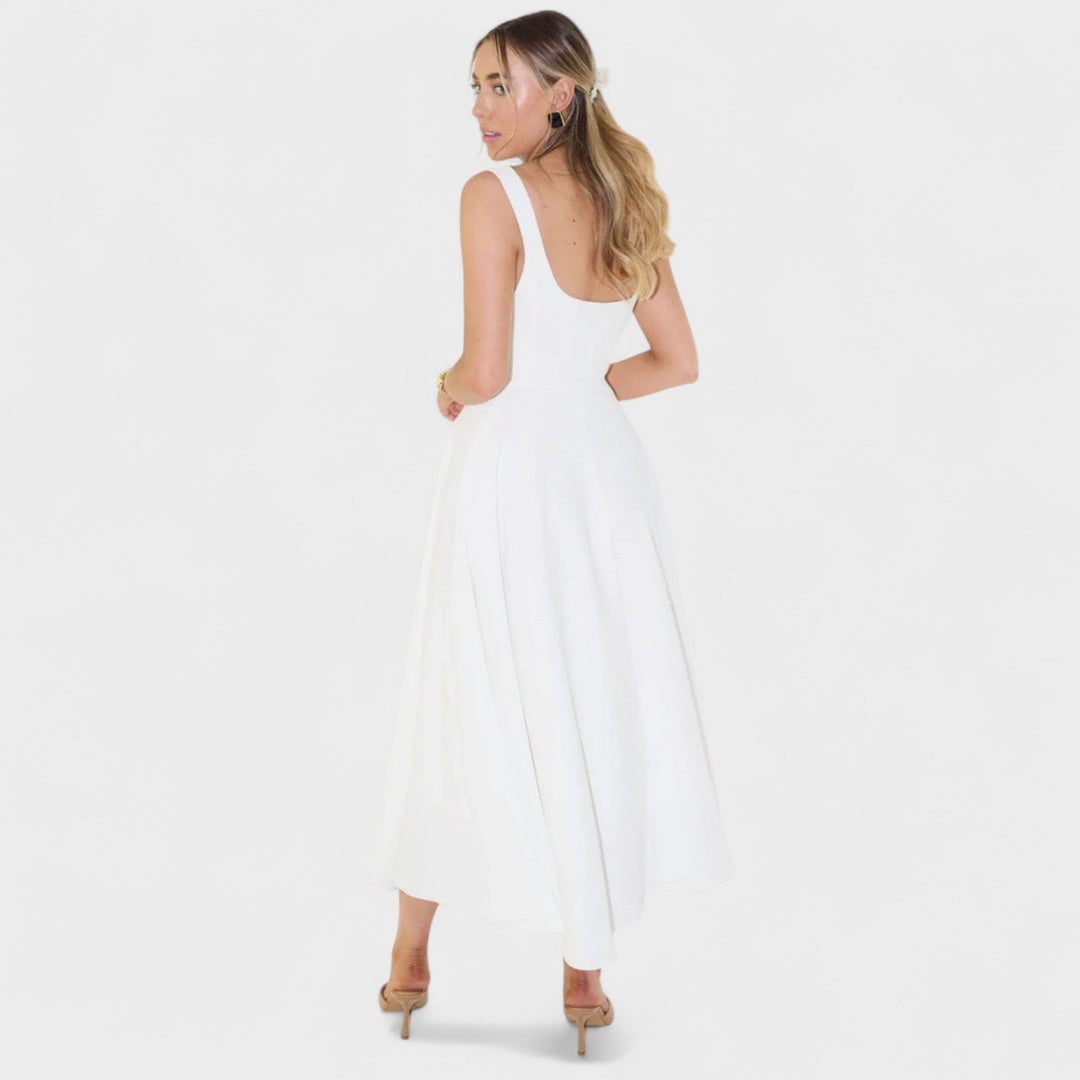 Maribel - Vestido Midi decote quadrado