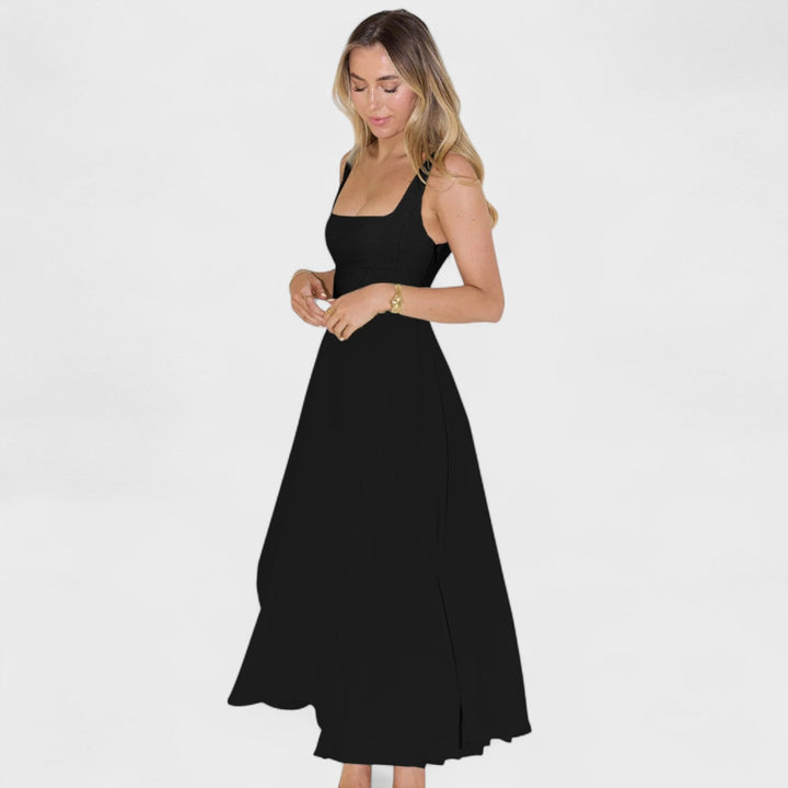 Maribel - Vestido Midi decote quadrado