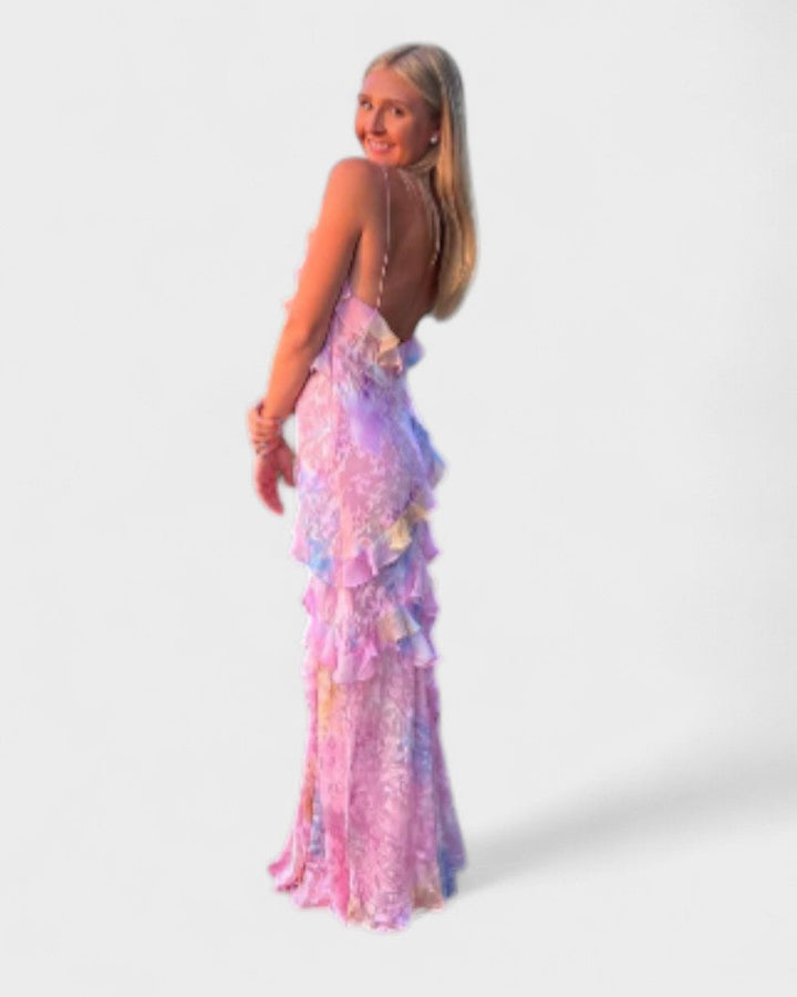 Julieta - Vestido Comprido com Volantes