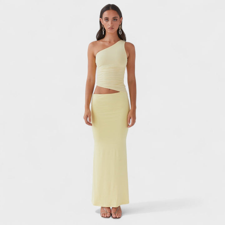 Serenela - Vestido maxi assimétrico