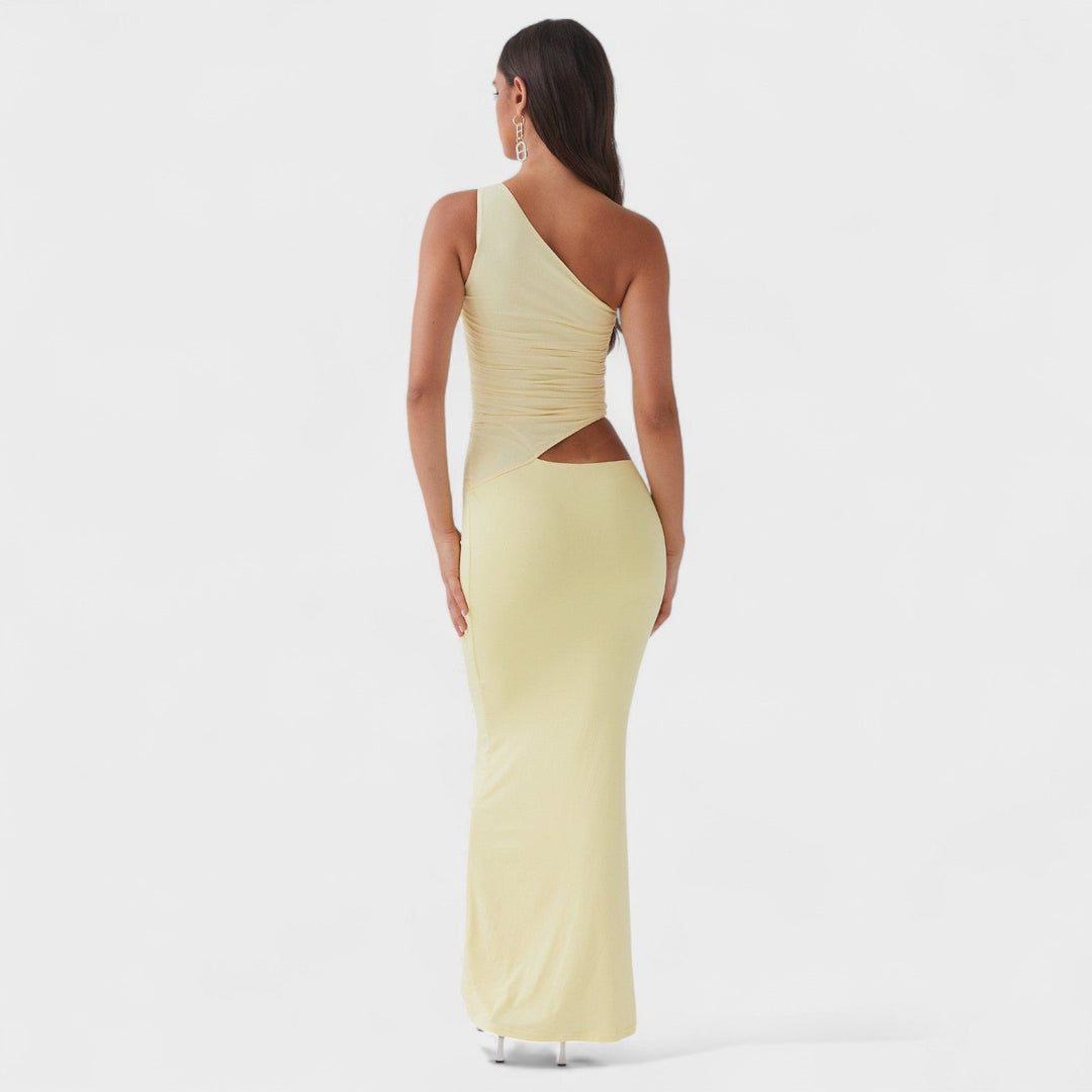 Serenela - Vestido maxi assimétrico
