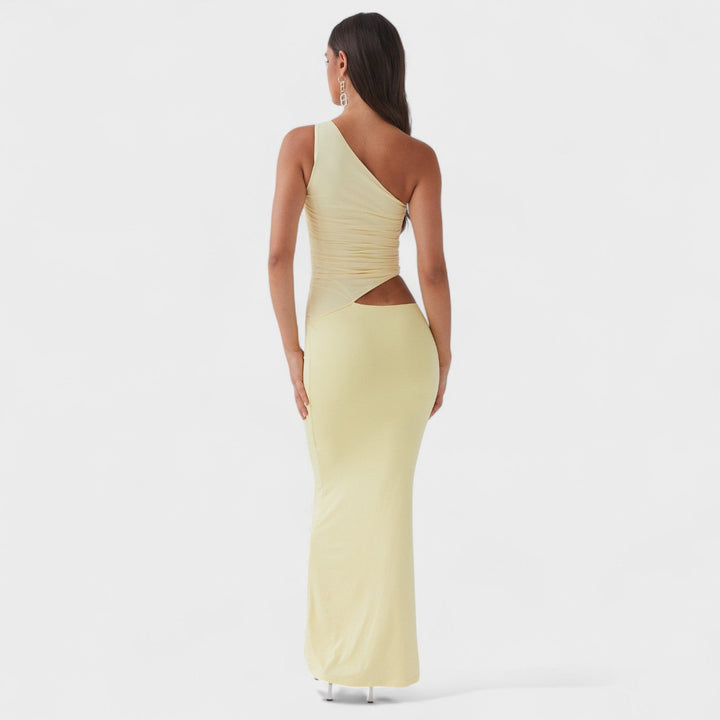 Serenela - Vestido maxi assimétrico