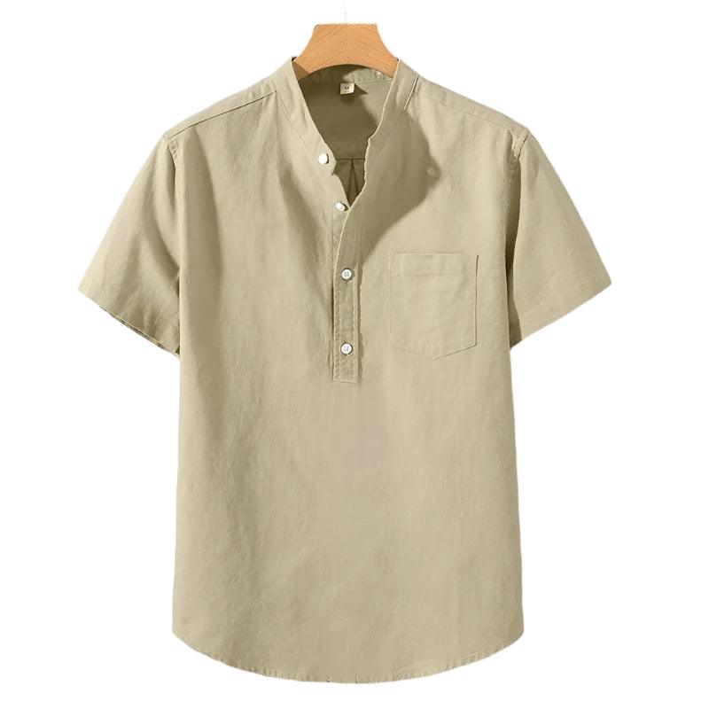 Camisa em Mistura de Poliéster - Gola Alta