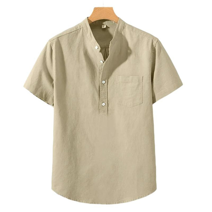 Camisa em Mistura de Poliéster - Gola Alta