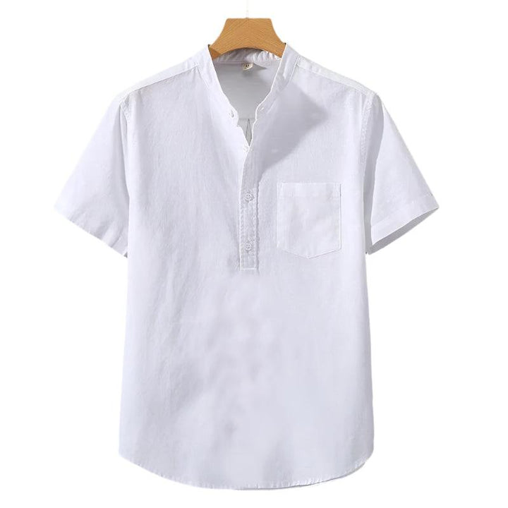 Camisa em Mistura de Poliéster - Gola Alta