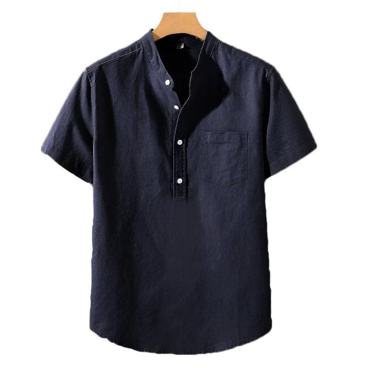 Camisa em Mistura de Poliéster - Gola Alta