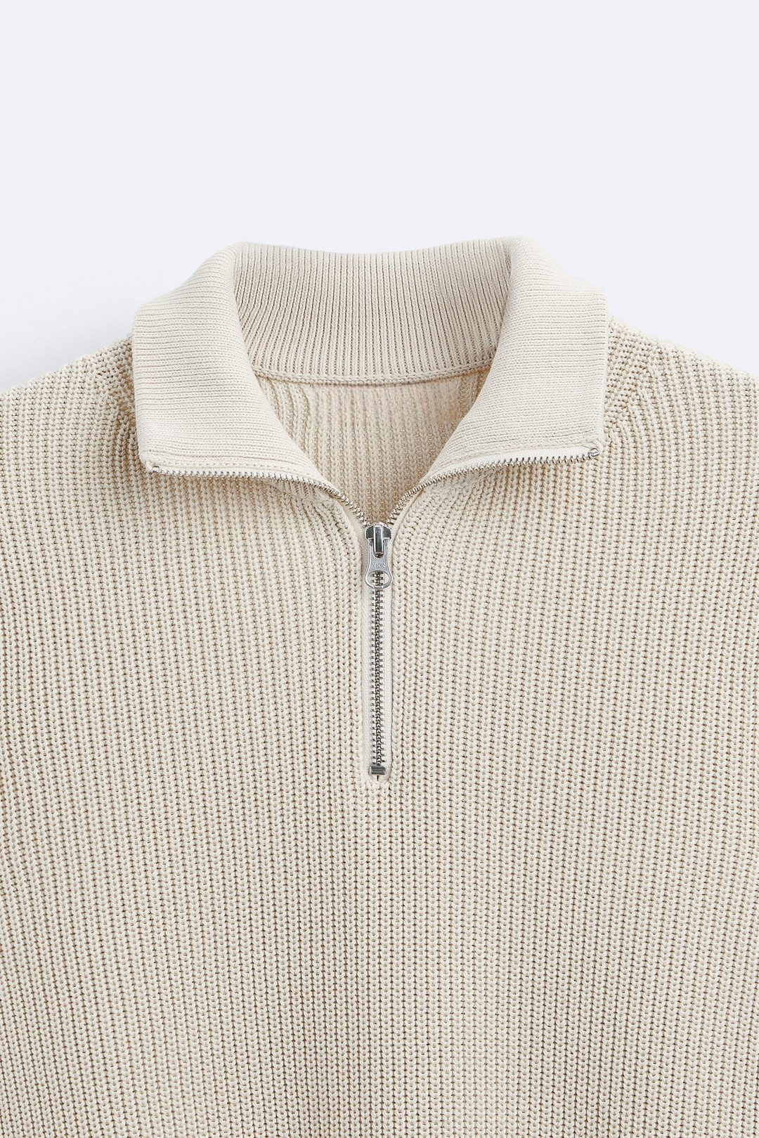 Sweater de Gola Alta com Zíper