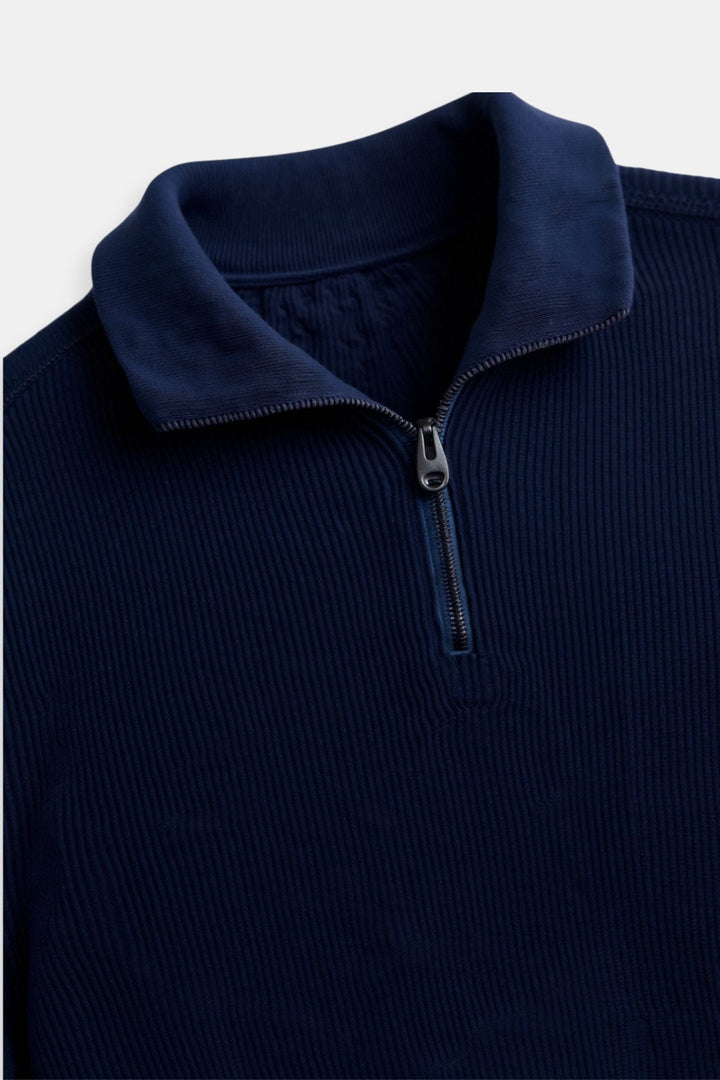 Sweater de Gola Alta com Zíper