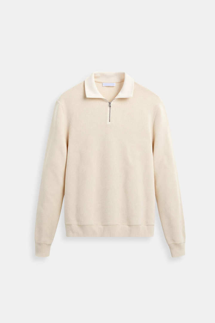 Sweater de Gola Alta com Zíper