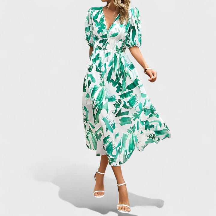 Clara - Vestido Midi Floral Elegante