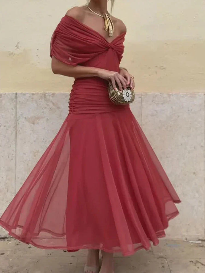 Luana - Vestido elegante com decote em V