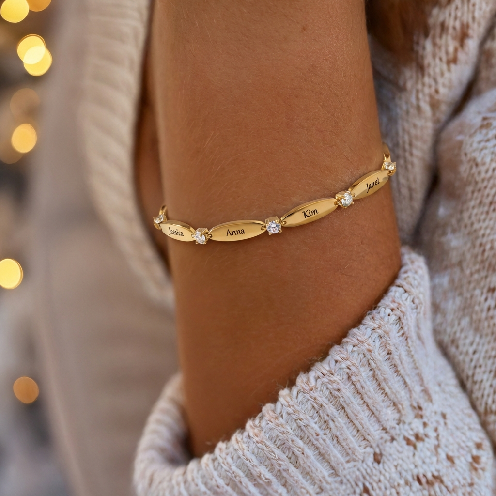 Pulseira Personalizada com Gravação de Nomes