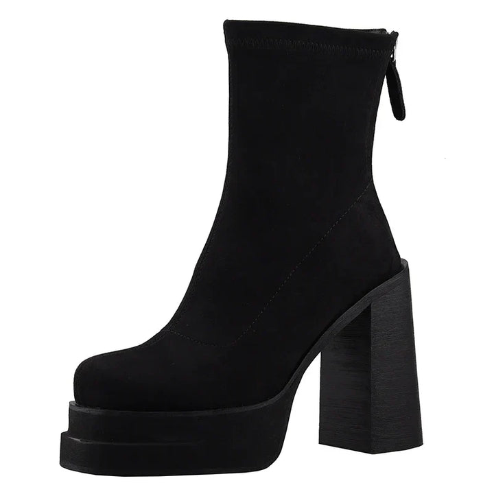 Olga - Botas com estilo moderno com o conforto da camurça