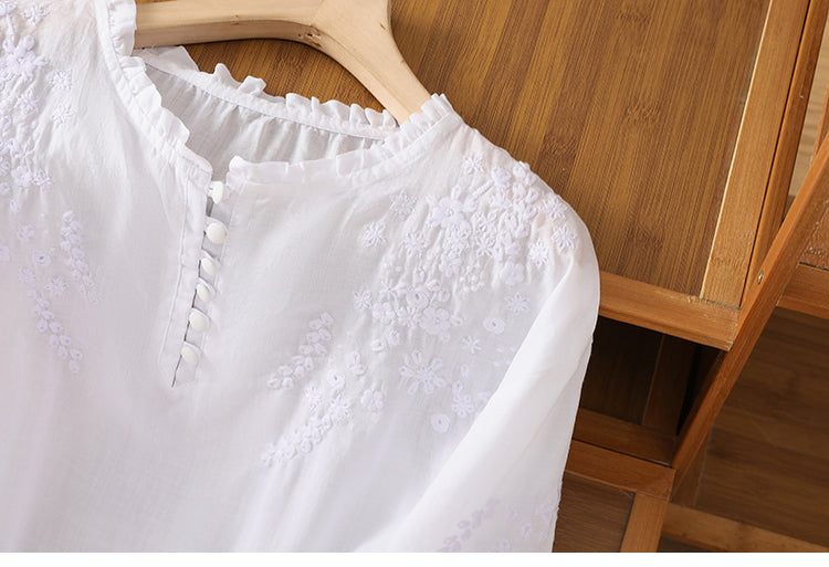 Cassiana - Blusa de Algodão e Linho
