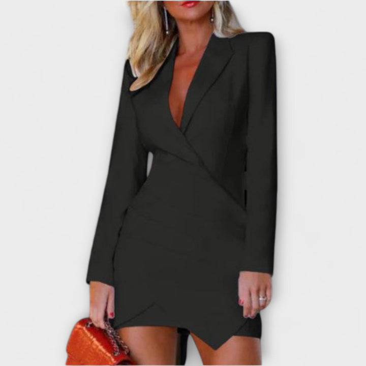 Vestido blazer de manga comprida