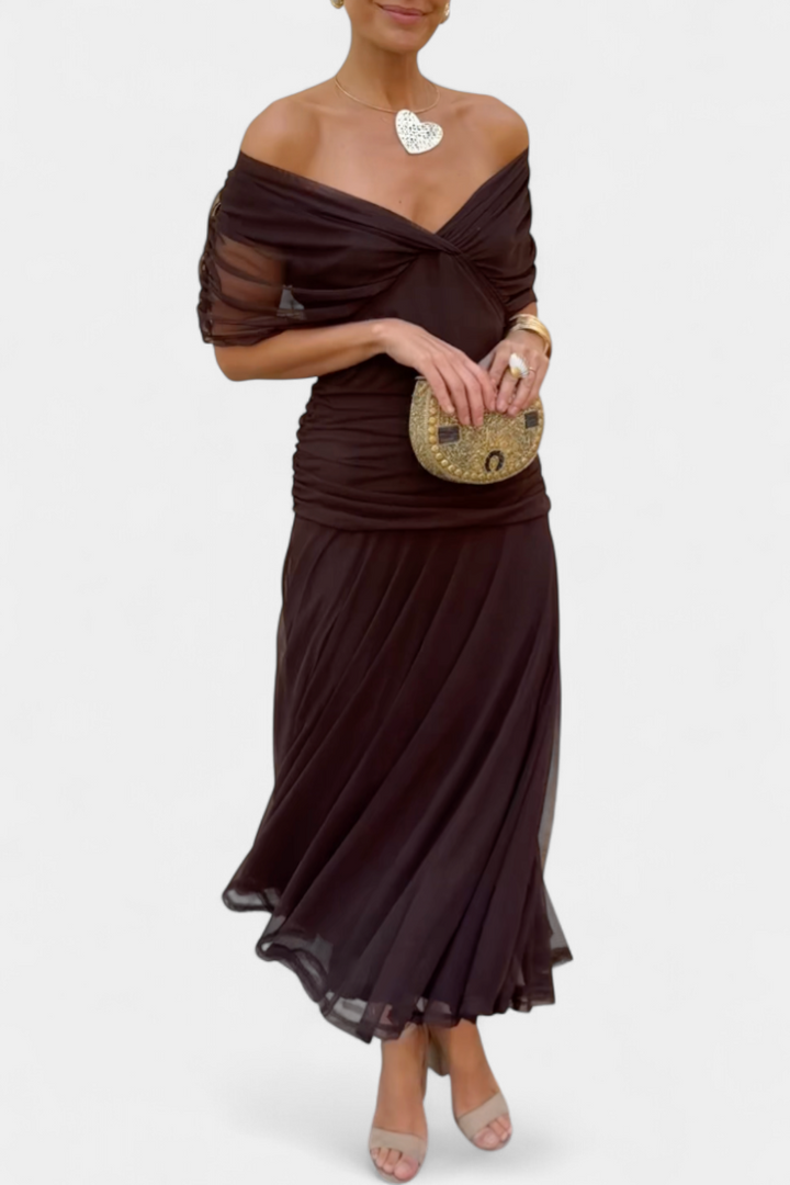 Luana - Vestido elegante com decote em V