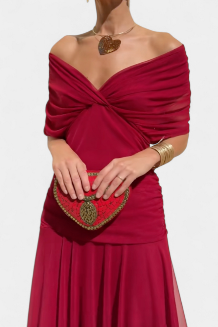 Luana - Vestido elegante com decote em V