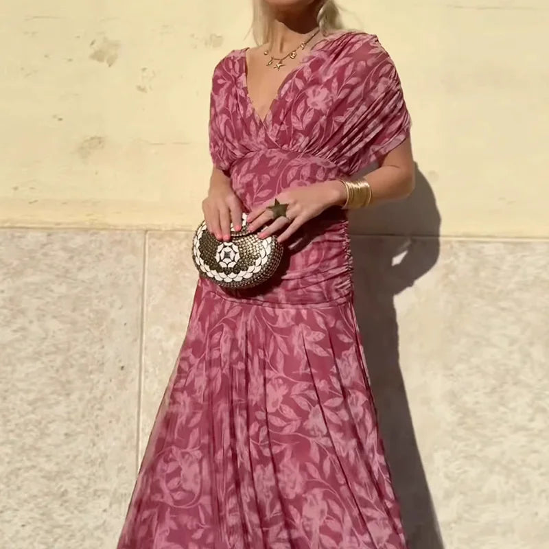 Luana - Vestido elegante com decote em V