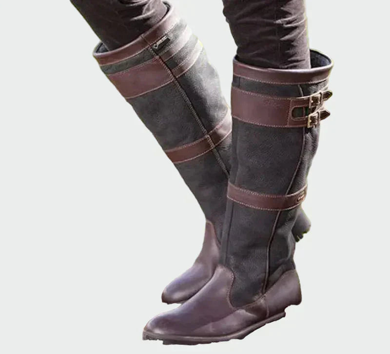 Botas de couro retro