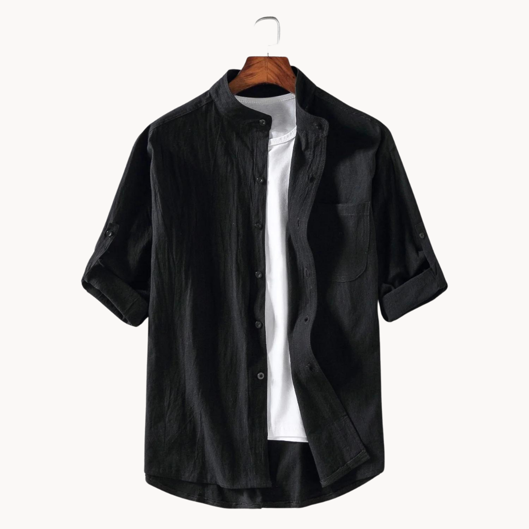 Camisa - Gola Mandarim Elegante