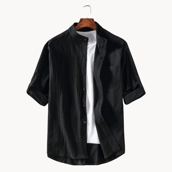 Camisa - Gola Mandarim Elegante
