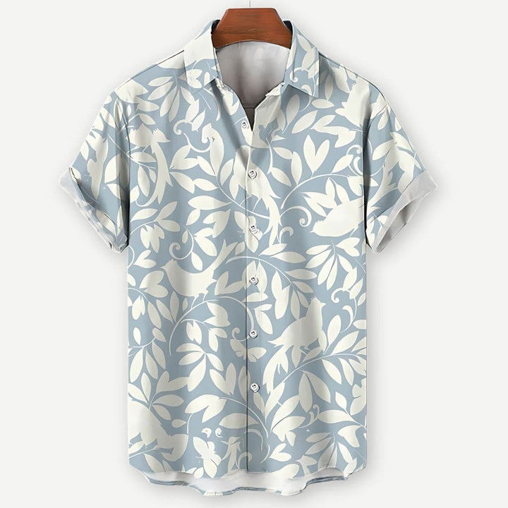 Camisa de Manga Curta - Estampa Folhas