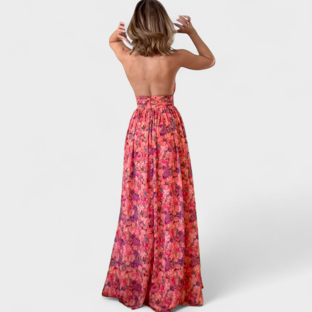 Florária - Vestido comprido com halteres