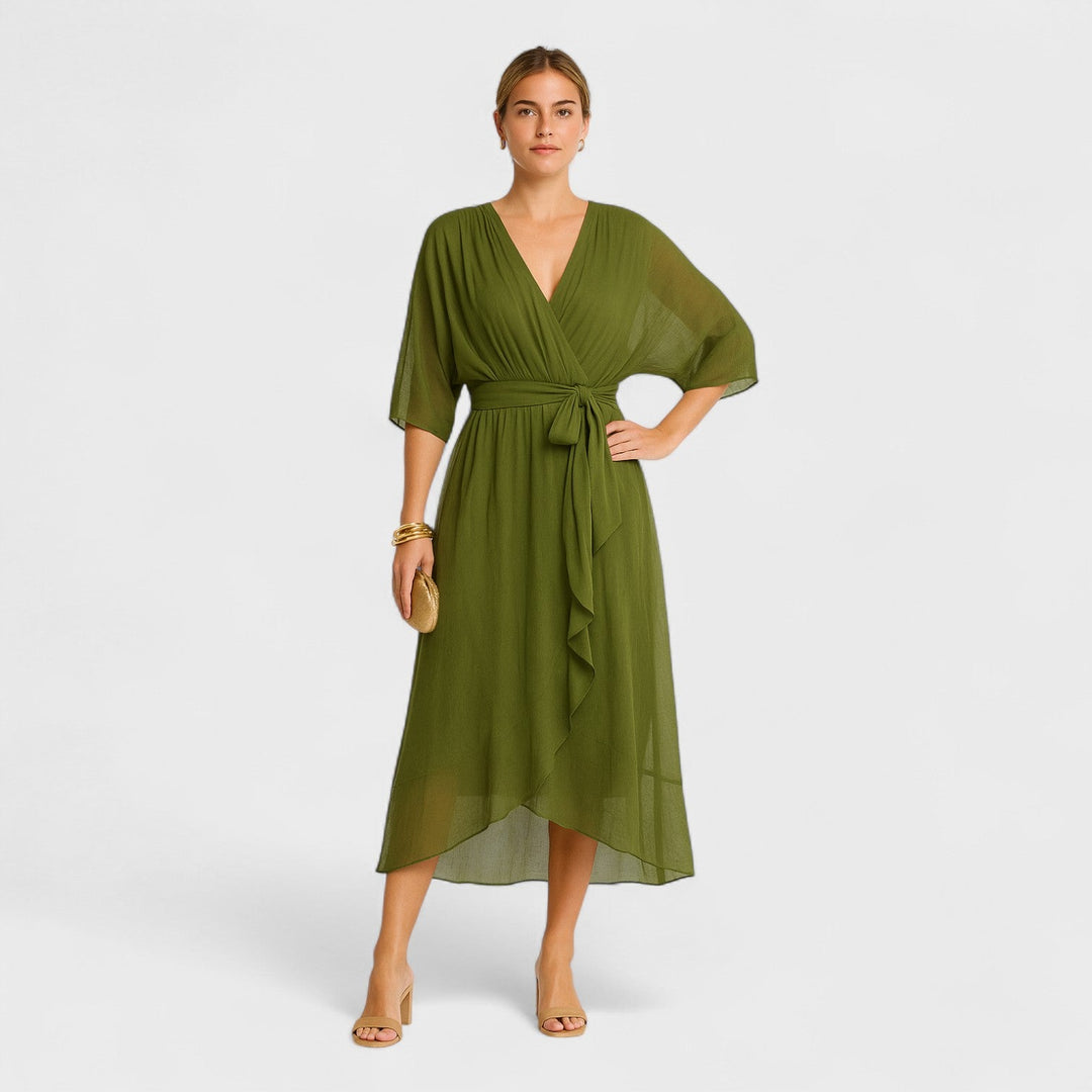 Ialina - Vestido elegante com cintura
