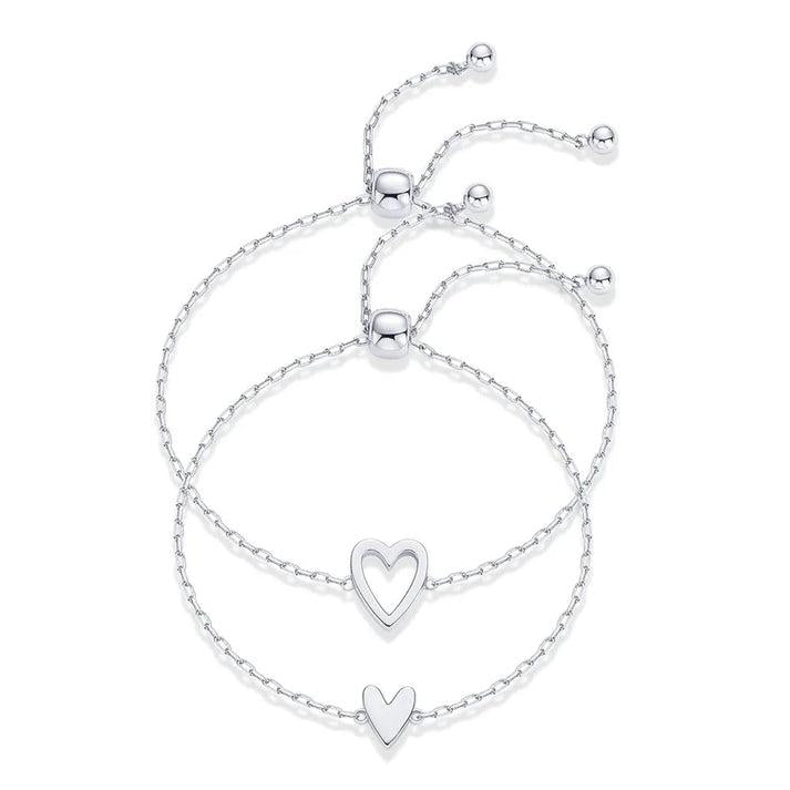 Conjunto Pulseira Corações a Combinar