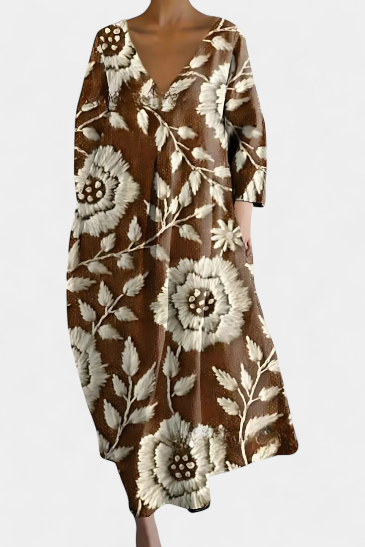 Ana - Vestido Fluido com Estampa