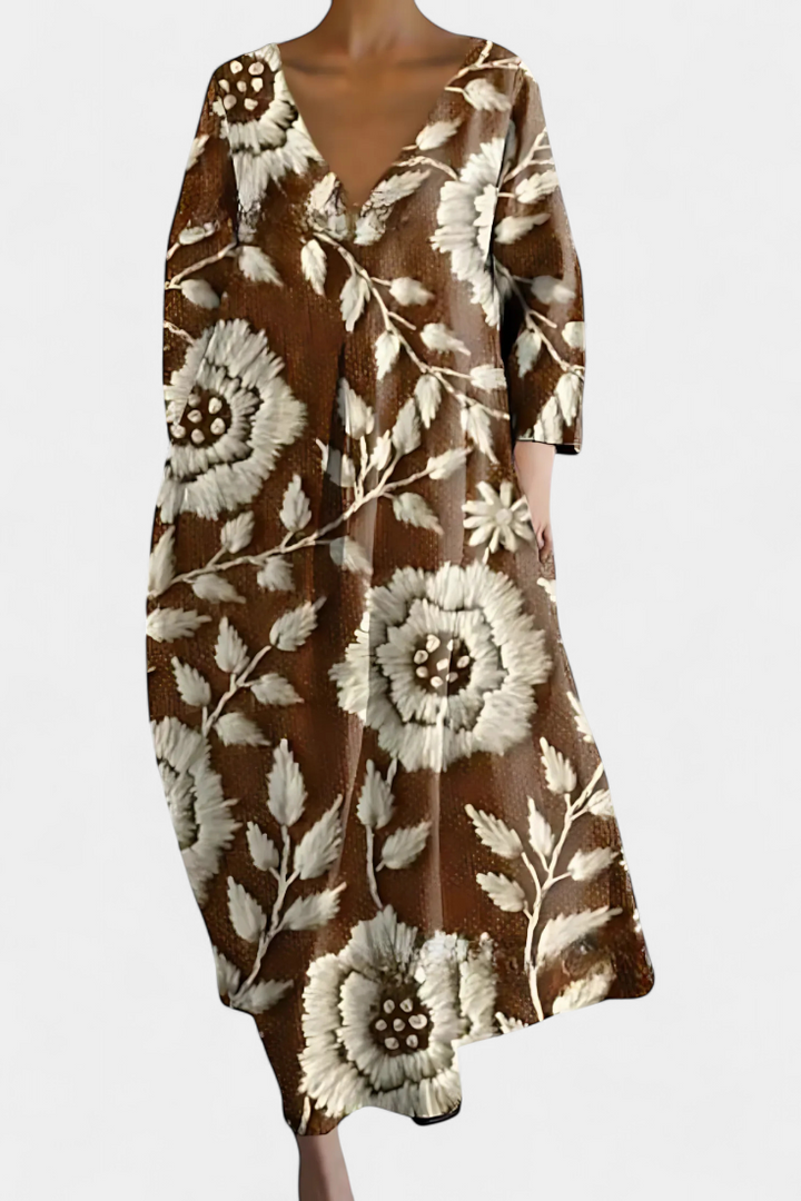 Ana - Vestido Fluido com Estampa