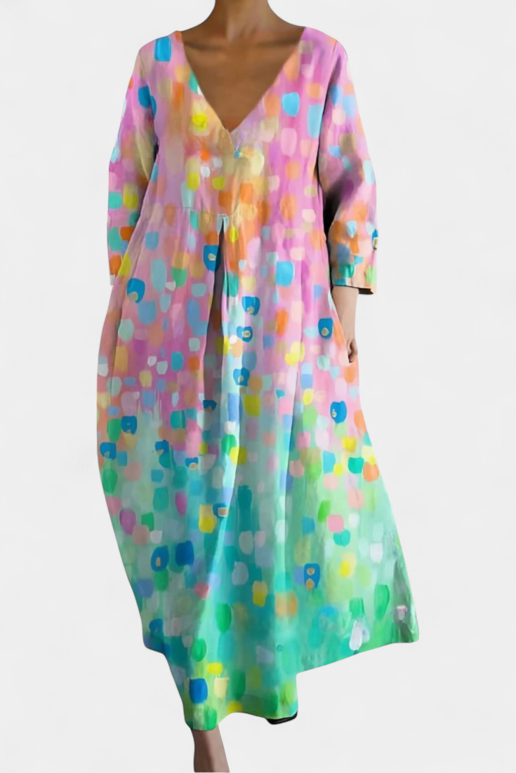 Ana - Vestido Fluido com Estampa