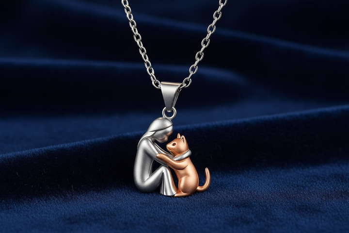 Colar com Pendente de Gato