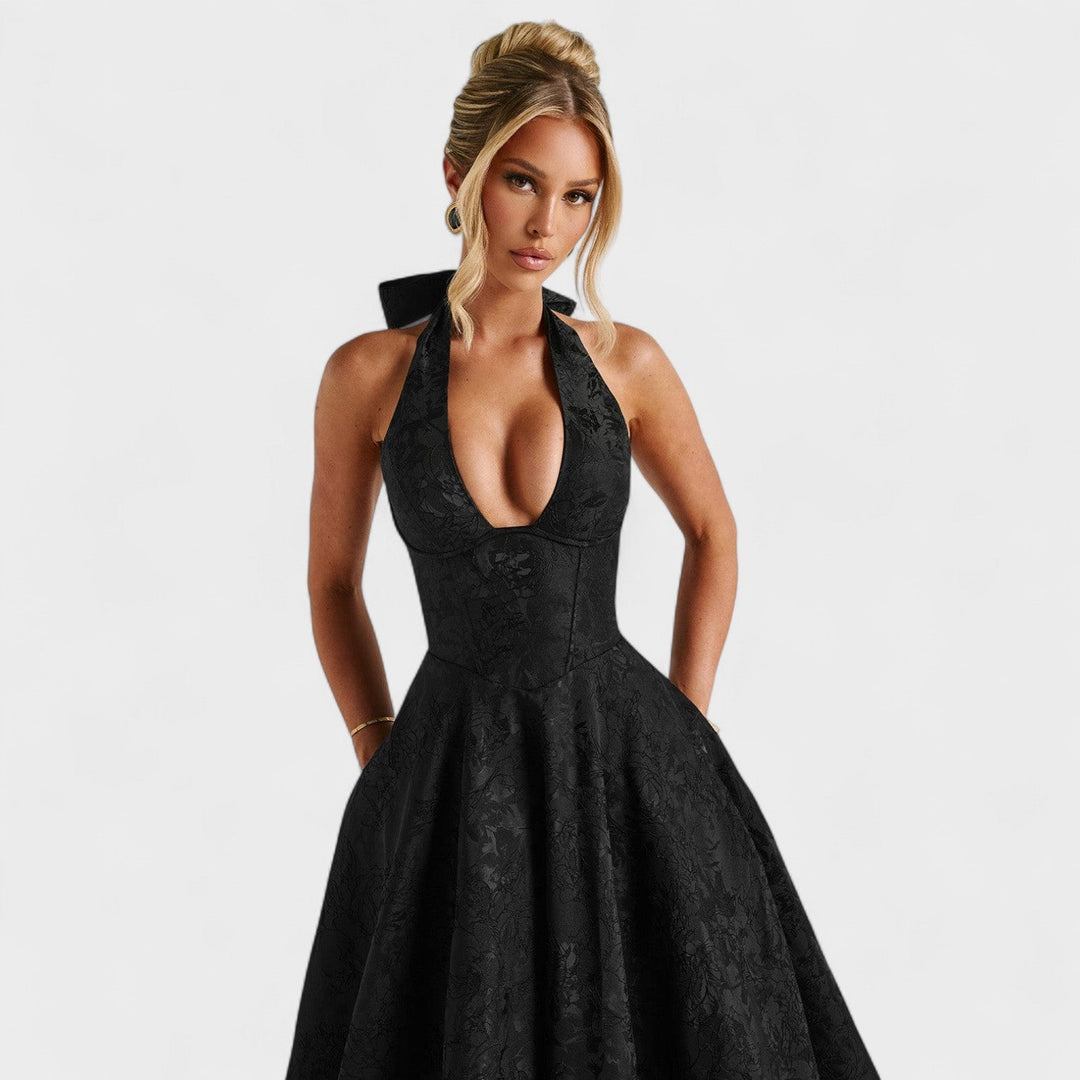 Efi - Vestido midi texturado
