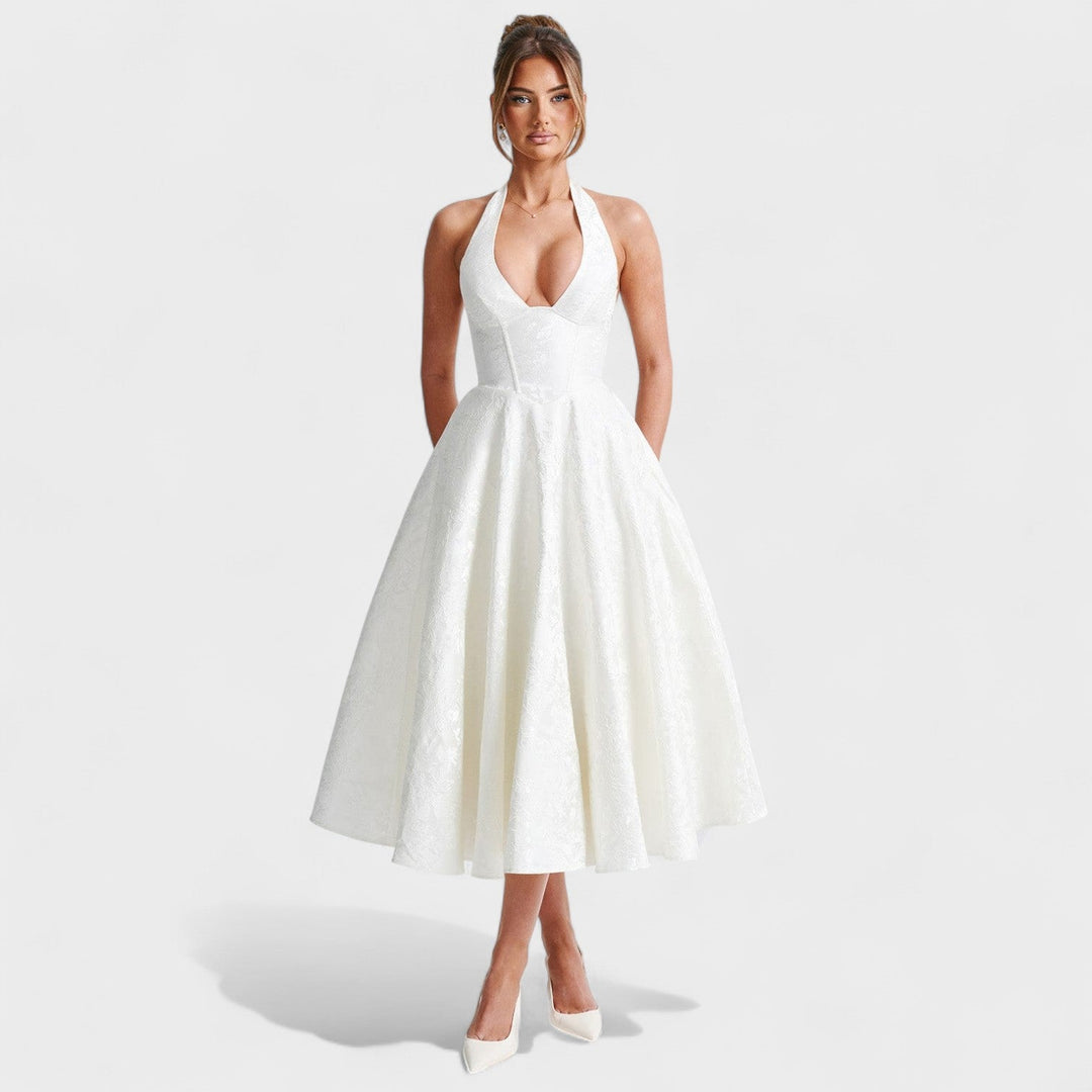 Efi - Vestido midi texturado