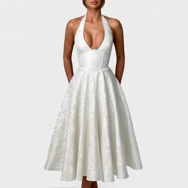 Efi - Vestido midi texturado