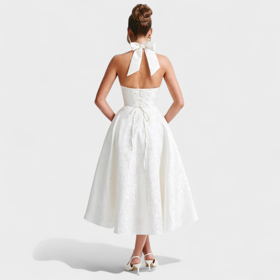 Efi - Vestido midi texturado