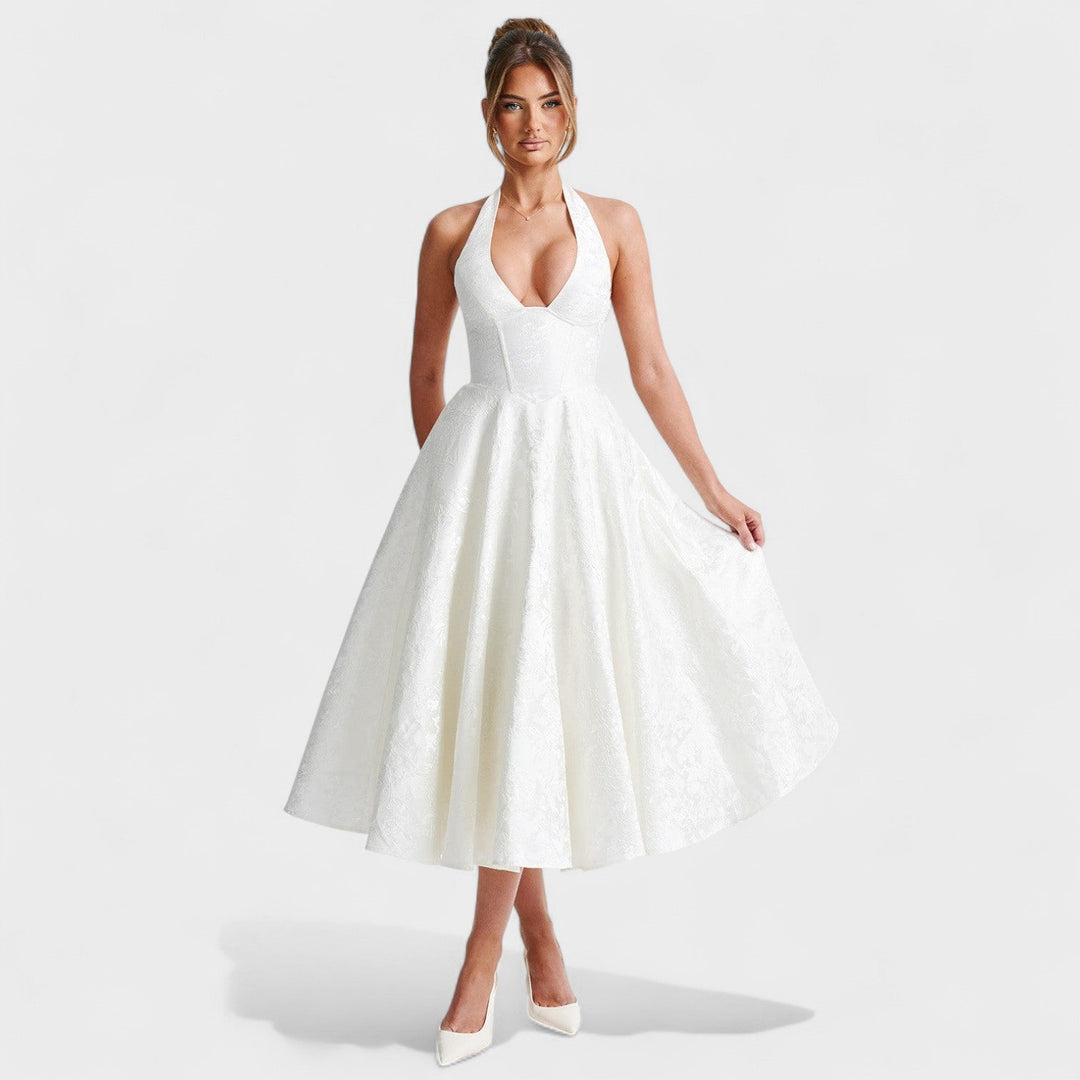 Efi - Vestido midi texturado