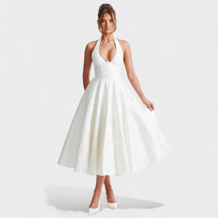 Efi - Vestido midi texturado
