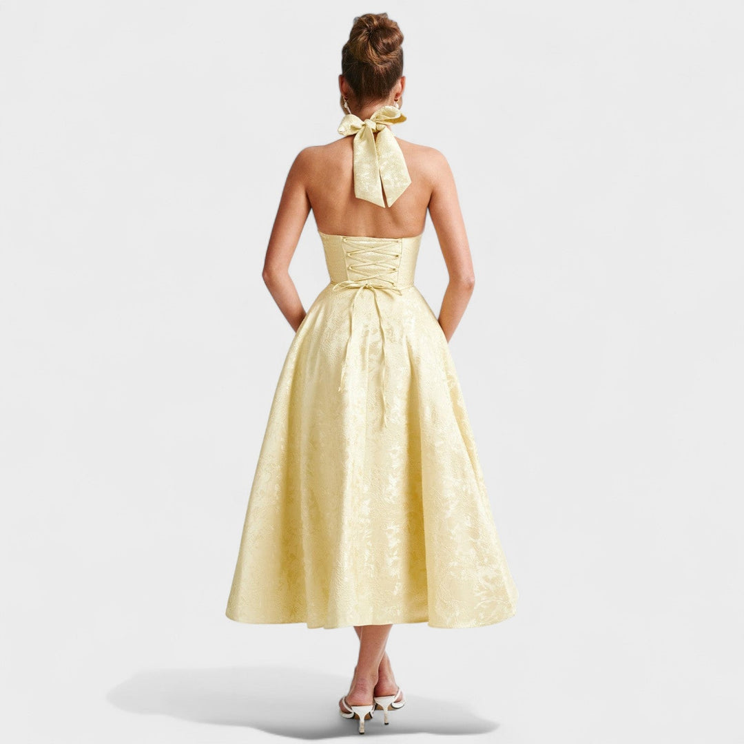 Efi - Vestido midi texturado