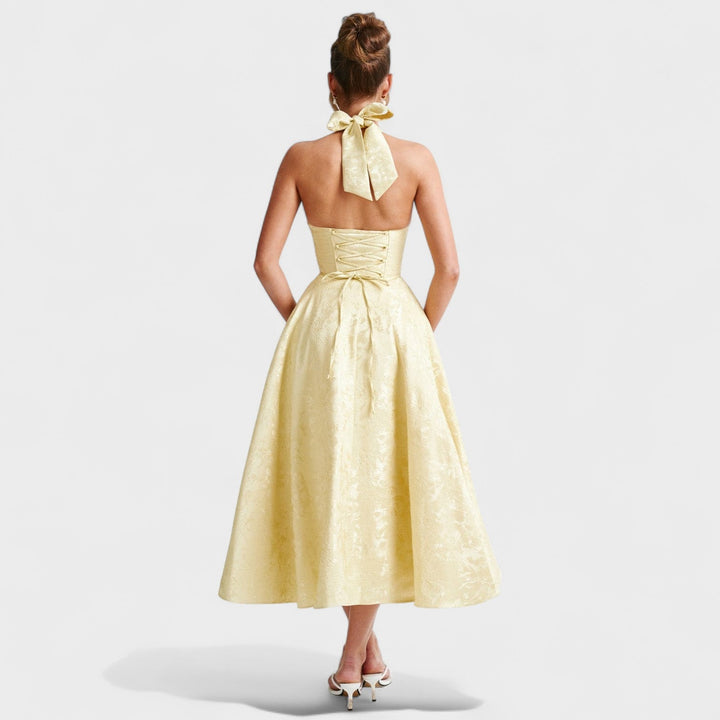 Efi - Vestido midi texturado