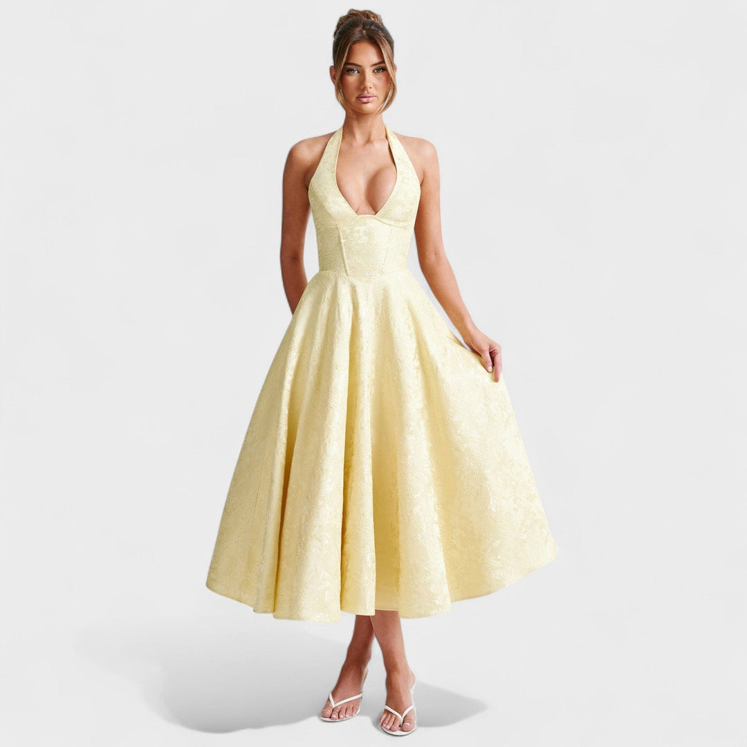 Efi - Vestido midi texturado