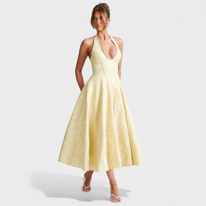 Efi - Vestido midi texturado