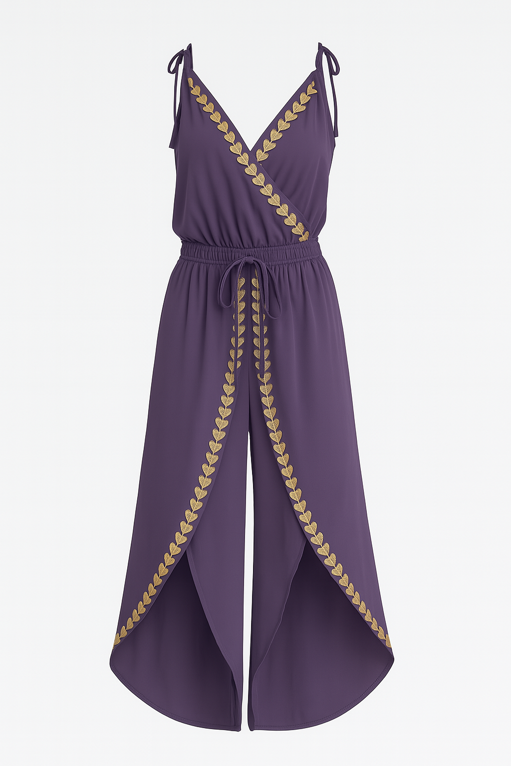 Lorena - Vestido Mono Detalhes Dourados