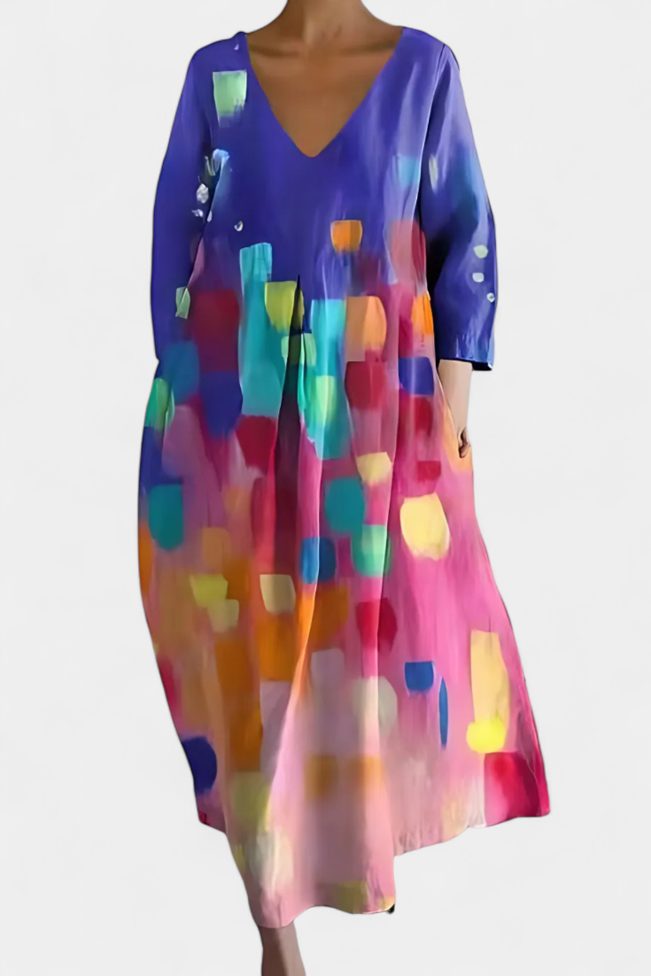 Ana - Vestido Fluido com Estampa