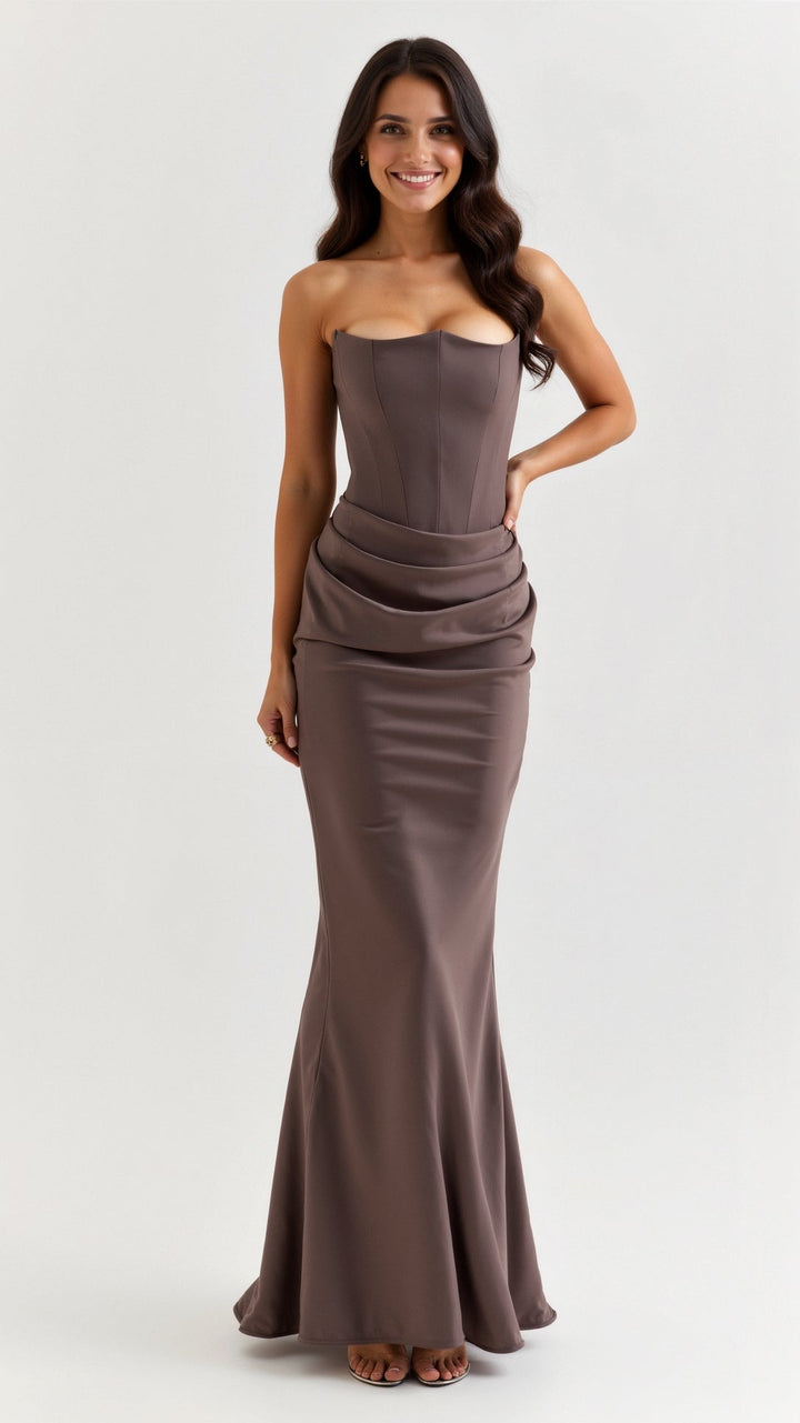 Esmeralda - Vestido comprido com corpete