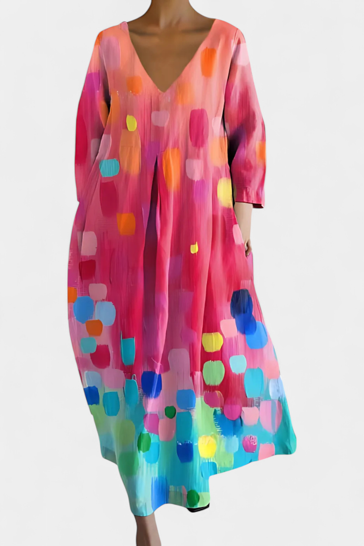 Ana - Vestido Fluido com Estampa