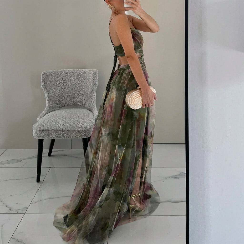 Margarida - Vestido Maxi Com Estampado Floral