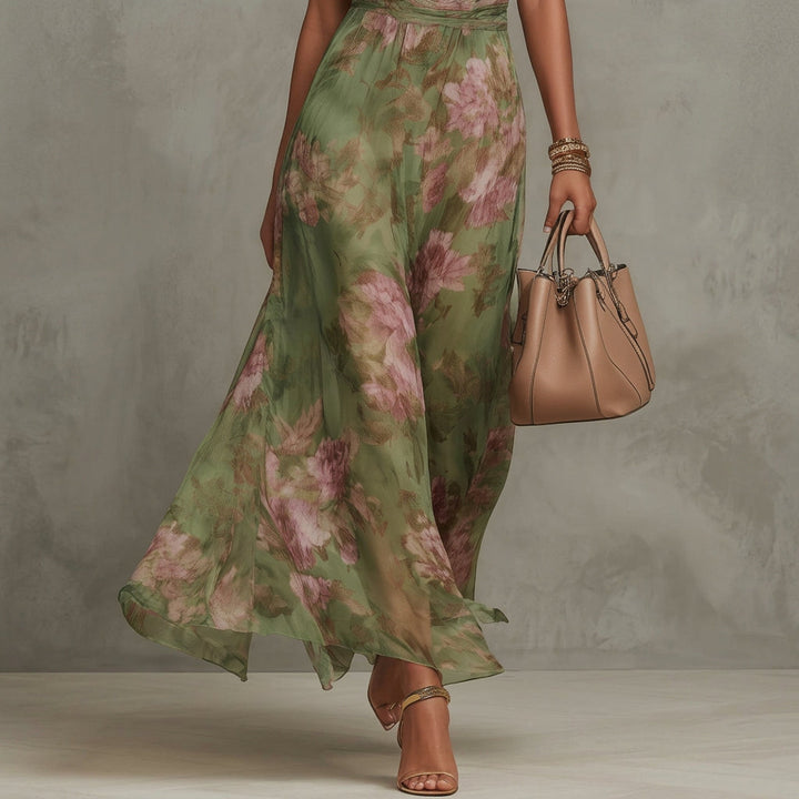 Filipa - Vestido Longo Halter Floral